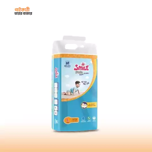 Smile Pants Diaper L (9-14kg) (34pcs) স্মাইল প্যান্টস ডায়াপার এল (৯-১৪ কেজি) (৩৪ পিস) | Smile Pants Diaper L - Image 1