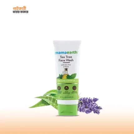মামাআর্থ টি ট্রি ফেসওয়াশ ফর আঙ্ক পিমপ্লেস  (১০০ মিলি) | Mamaearth tea tree facewash for acne & pimples (100ml)