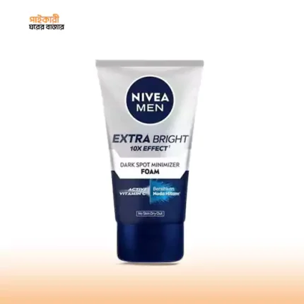 নিভিয়া মেন এক্সট্রা ব্রাইট ফোম (১০০ মিলি) | Nivea Men Extra Bright Foam