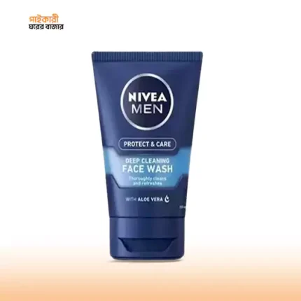 নিভিয়া মেন প্রোটেক্ট অ্যান্ড কেয়ার ফেস ওয়াশ (১০০ মিলি) | Nivea Men Protect & Care Face Wash (100ml)