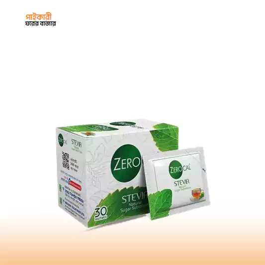 Zerocal Stevia Natural Sugar Substitute (30 Sachets) জিরোক্যাল স্টেভিয়া ন্যাচারাল সুগার সাবস্টিটিউড (৩০ স্যাচে) | Zerocal Stevia Natural Sugar Substitute (30 Sachets) - Image 1